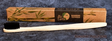 Bambuszahnbürste - Schwarz -  Mittelweich